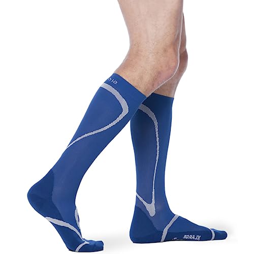 Sigvaris 412CSL50 20-30mmHg Knee High Compression Sock, Small And Long, Blue by Sigvaris
