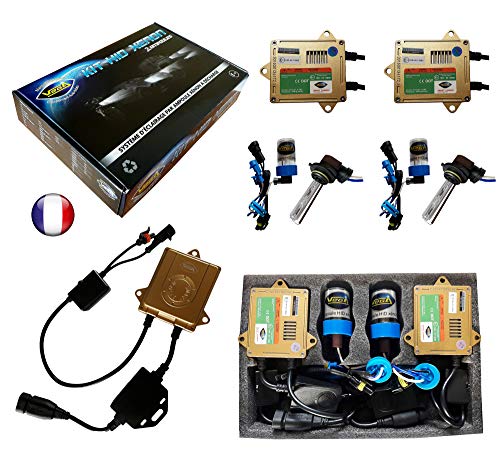 Xenon-HID-Kit, französische Marke Vega® 9005 5000 K, 55 W, Canbus Fehlerfrei, ODB, ASIC Lampen mit abgewinkeltem Sockel