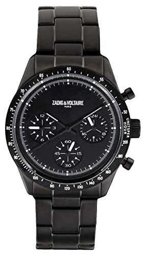 Zadig & Voltaire Unisex Analog Quarz Uhr mit Edelstahl Armband ZVM301