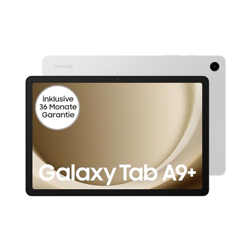 Samsung Galaxy Tab A9+ Wi-Fi Android-Tablet, 64 GB Speicherplatz, Großes Display, 3D-Sound, Simlockfrei ohne Vertrag, Silver, Inkl. 3 Jahre Herstellergarantie [Exklusiv bei Amazon] [Deutsche Version]