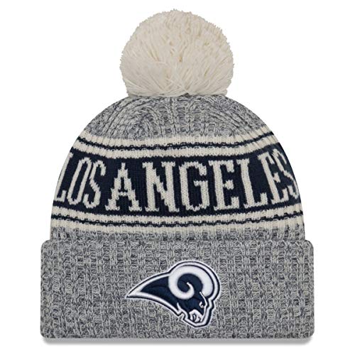 New Era Los Angeles Rams Beanie NFL 2018 Sideline Sport Reverse Knit Navy/White - One-Size