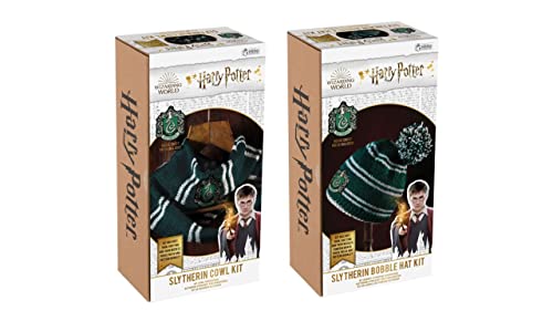 Harry Potter - Slytherin Strickset mit Loop und Beanie