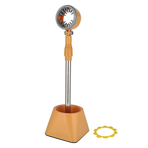 Haartrocknerständer, Föhnhalter Edelstahl Bequeme Verwendung Einfache Installation für zu Hause(Gelbe Gürtelblumen)