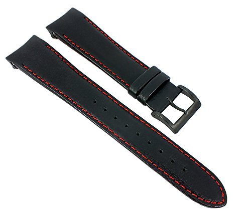 Uhrenarmband XL Länge für Casio Edifice Herrenuhr EWQ-M1000L Leder schwarz