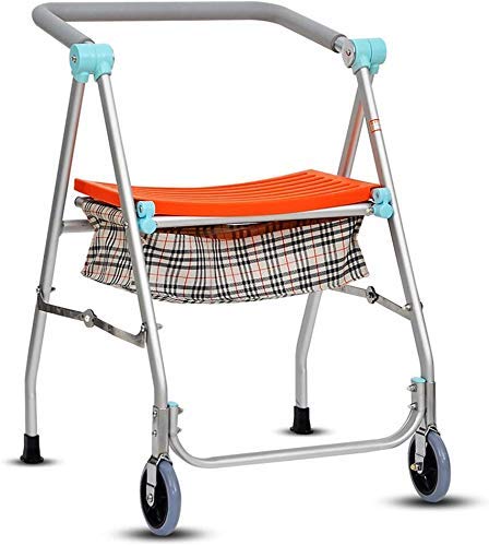 AOLI Gehhilfen, Four Corners Walker mit Sitz Rollstuhl Krücke Walker Strong Tragfähigkeits