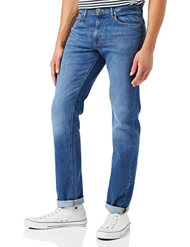 Lee Herren Daren Zip Fly Jeans, Dark Freeport, 36W / 32L