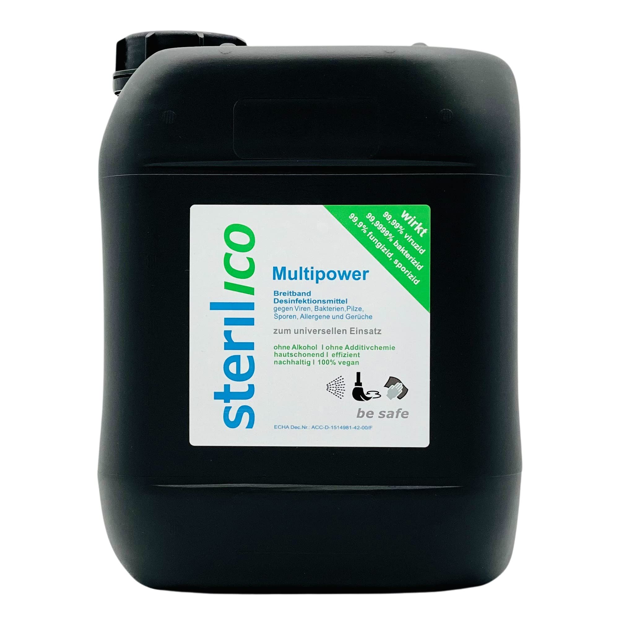 sterilico – Multipower – Desinfektionsmittel zum universellen Einsatz in Haushalt, Gewerbe und Industrie (5l)
