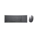 Dell KM7120W, Wireless, Multimedia, Tastatur und Maus Set, US International (QWERTY), schwarz