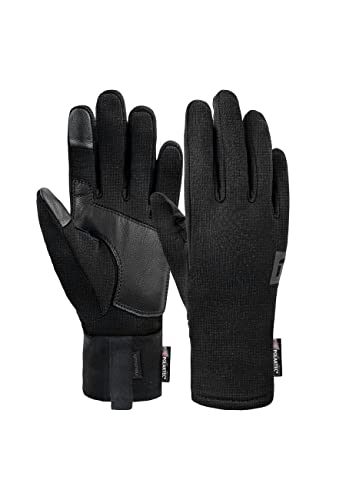 Reusch Unisex Fingerhandschuhe Nanuq POLARTEC® HF PRO TOUCH-TEC™ in sportlichem Design 7700 black, 10.5