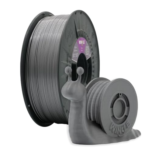 Winkle PETG Filament Silber | Petg 1,75 mm | Druck | 3D-Drucker | 3D-Filament | Farbe Silber | Rolle 1000 g