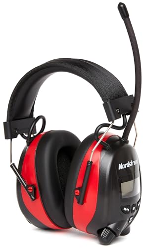 Gehörschutz Ohrenschützer mit AM FM Radio - Lärmschutz Kopfhörer für Bau, Gartenarbeit, Schießsport - Kapselgehörschutz mit Lärmreduzierung NRR 25dB
