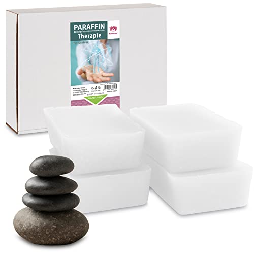 Kosmetex Paraffin-Therapie – Paraffinbad Hände + Füße – Paraffin-Block für Wax-Erwärmer - Parfümfrei (4x 500ml)