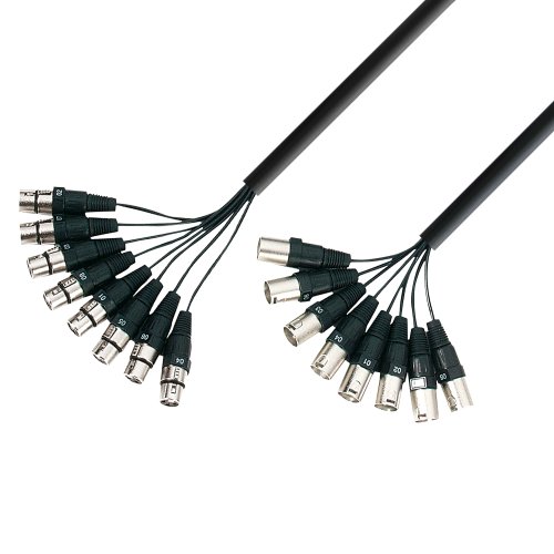Adam Hall Cables K3L8MF0500 3 Star Serie Multicore-Kabel (8x XLR male auf 8x XLR female, 5m)