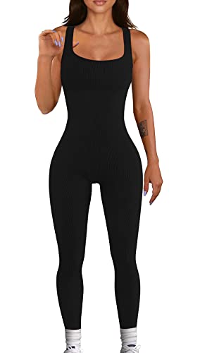 HENGNICE Damen Sportoverall Bequemer Stoffwestenoverall 2023 Frühling Und Sommer Outdoor-Sportmode Sportbekleidung (Color : Nero, Size : S)