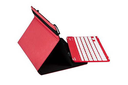 silverht Universal Schutzhülle Gripcase + Tastatur (22,9 cm – 25,7 cm) – Rot