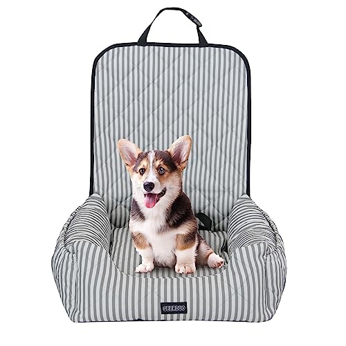 Anloximt Hunde-Autobett-Sitzerhöhung | Hundebett für Auto | mit Seitentaschen, Hundeautositz, Hundebett-Autositz für Hundereisebett, für kleine und mittelgroße Hunde, passend für alle Autos