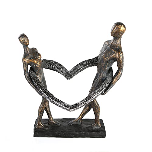 Casablanca - Skulptur Connected - aus Poly bronzefarbenes Paar H 31 cm