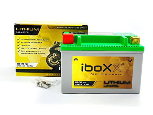 Lithium Ionen LiFePo4 Batterie 12V YTX9-BS HJTX9-FP kompatibel mit Honda FMX 650 Bj. 2005-2007