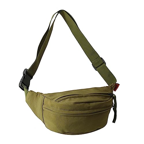 Brusttasche, Nylon Material Casual Sport Running Schultertasche, Männer und Frauen Tasche, Crossbody Tasche für Paare, Geeignet für Outdoor Wandern und Wandern grün