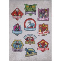 Komar Marvel Wandtattoo Avengers Badges - 50 x 70 cm (Breite x Höhe) - 10 Teile - Deco-Sticker, Wandaufkleber, Wandsticker, Wanddeko, Kinderzimmer - 14090h