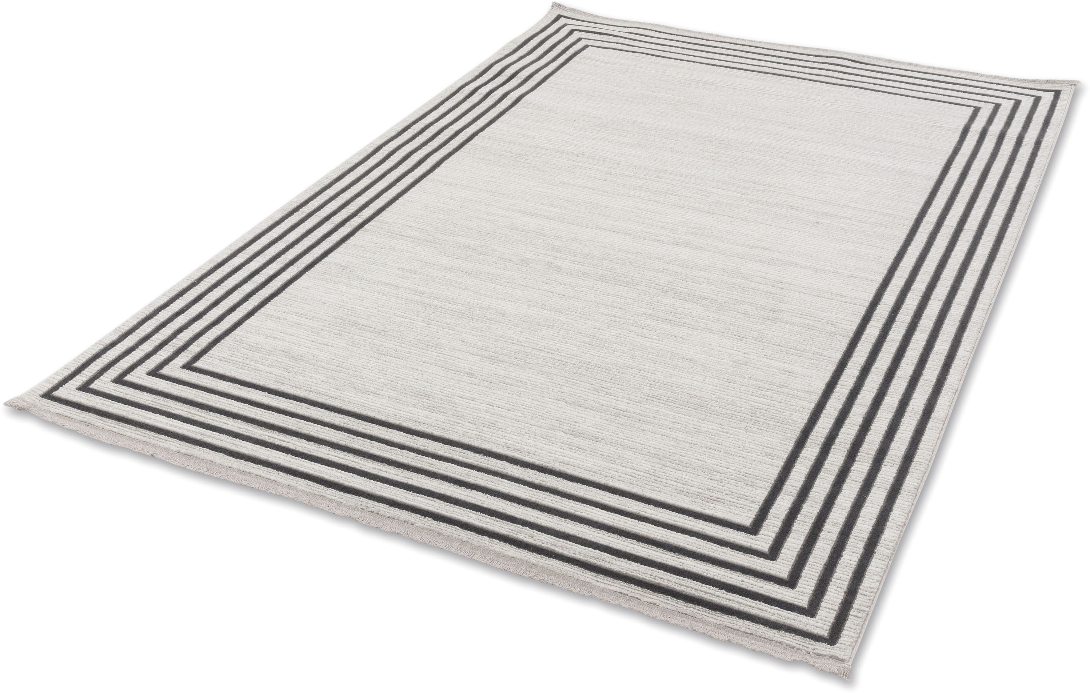 ASTRA Teppich "Vercelli 231/232 Kurzflorteppich", rechteckig, 3-D Effekt, wollig weiche Oberfläche, mit Fransen, Wohnzimmer