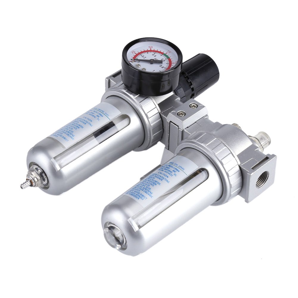 SFC300 3/8 '' Luftdruckregler Manometer, Luftkompressor Filterregler Wasserabscheider Separator Werkzeug