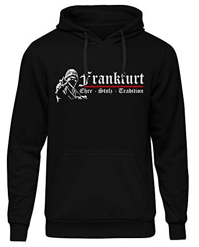 Frankfurt Ehre & Stolz Männer und Herren Kapuzenpullover | Fussball Ultras Geschenk | M1 FB (XL)