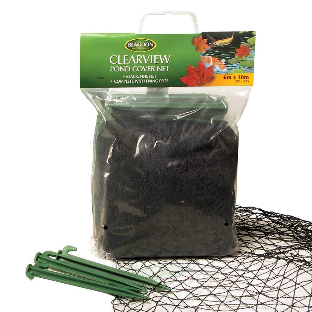 Blagdon 1022422 Clearview - Teichabdecknetz, schützen Sie Ihren Teich vor Vögeln, Katzen und anderen Raubtieren. Starkes Doppelgeflecht, 10 x 6 Meter, Schwarz