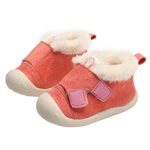 DEBAIJIA Lauflernschuhe Babyschuhe Kinder Schuhe Jungen Mädchen Weiche Sohle Segeltuch Turnschuhe, Bm03 F W Pink, 23