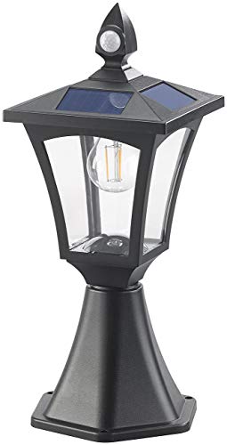 Royal Gardineer Gartenlampe: Solar-LED-Stand- & Wandlaterne, PIR-Sensor, Dämmerungssensor, 300 lm (Solarleuchte mit Bewegungsmelder)