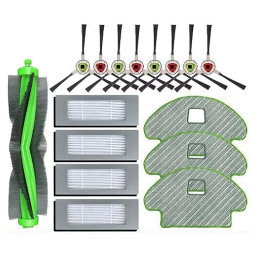 LILYY Hauptseitenbürste Hepa Filter Mop Tücher Ersatzteile für Irobot Roomba Combo 113 R113840 Roboter Staubsauger Zubehör
