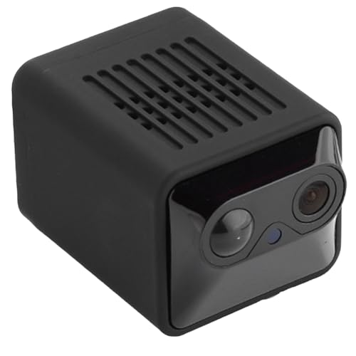 Qtynudy Kamera mit Geringem Stromverbrauch, Überwachungsvideo-APP, UBox, Kabellose PIR-Kamera mit Körpererkennung, Schwarz, 1 Set