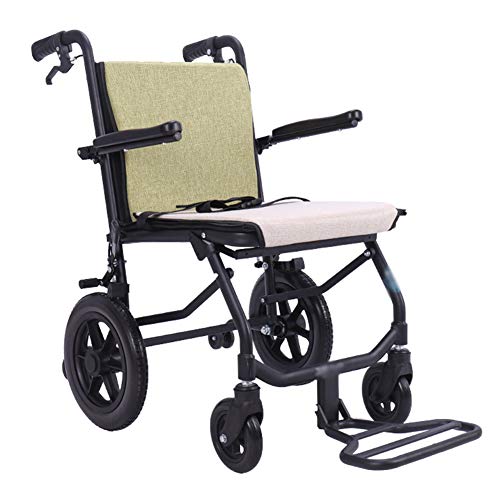ZXGQF Reiserollstuhl Transportrollstuhl, Steckachsensystem Sitzbreite 43 cm für ältere und behinderte Menschen