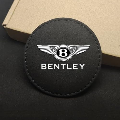 2 Stück Auto Untersetzer für Bentley Continental Flying Spur Bentayga Turbo Bacalar Arnage Wasserdicht Hochtemperaturbeständiger Getränkehalter Staubdicht Zubehör,Black