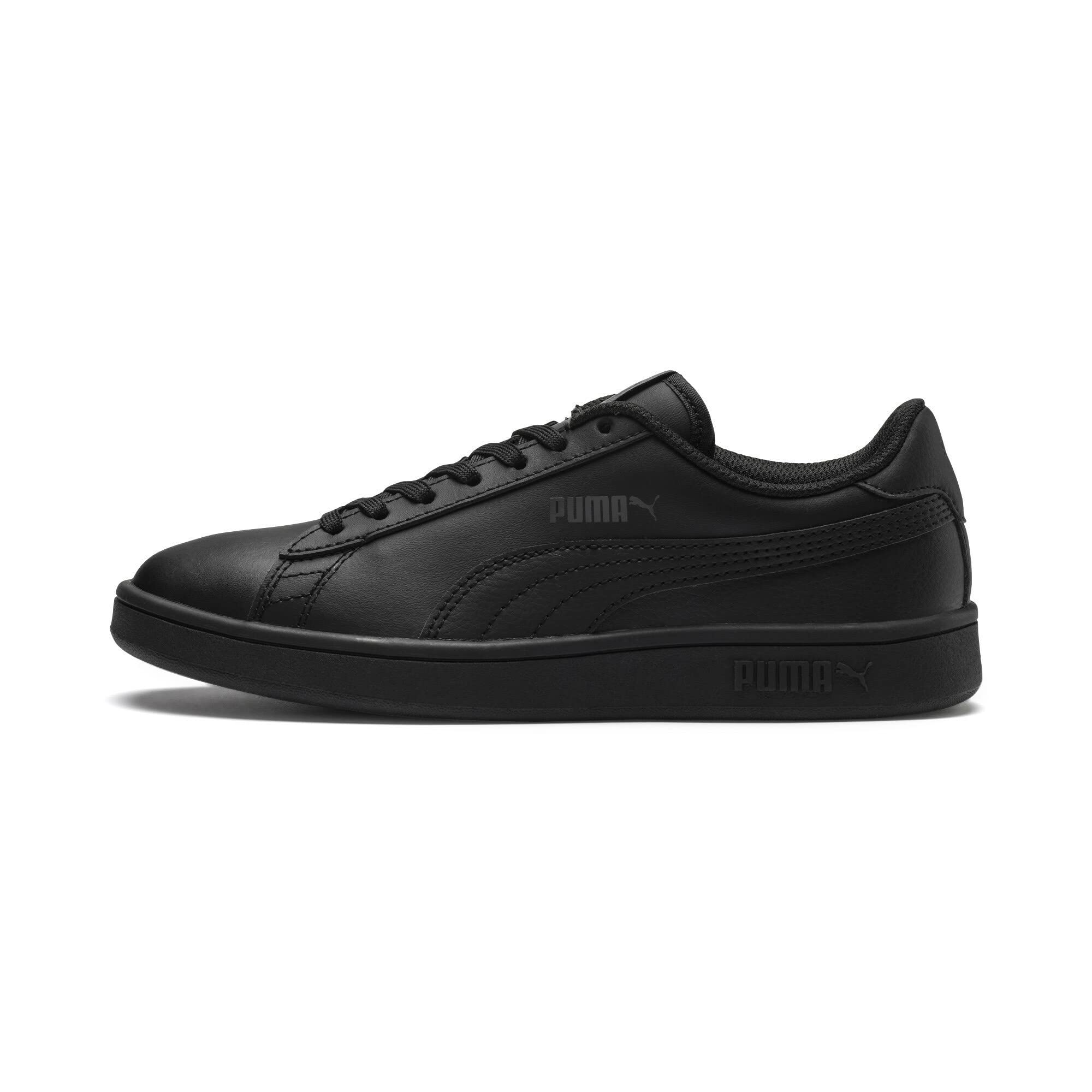 PUMA Unisex Kids' Fashion Shoes SMASH V2 L JR Trainers & Sneakers, PUMA BLACK-PUMA BLACK, 37.5