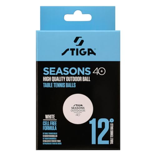 STIGA Tischtennisbälle Seasons Outdoor 12-Pack ABS, Weiß
