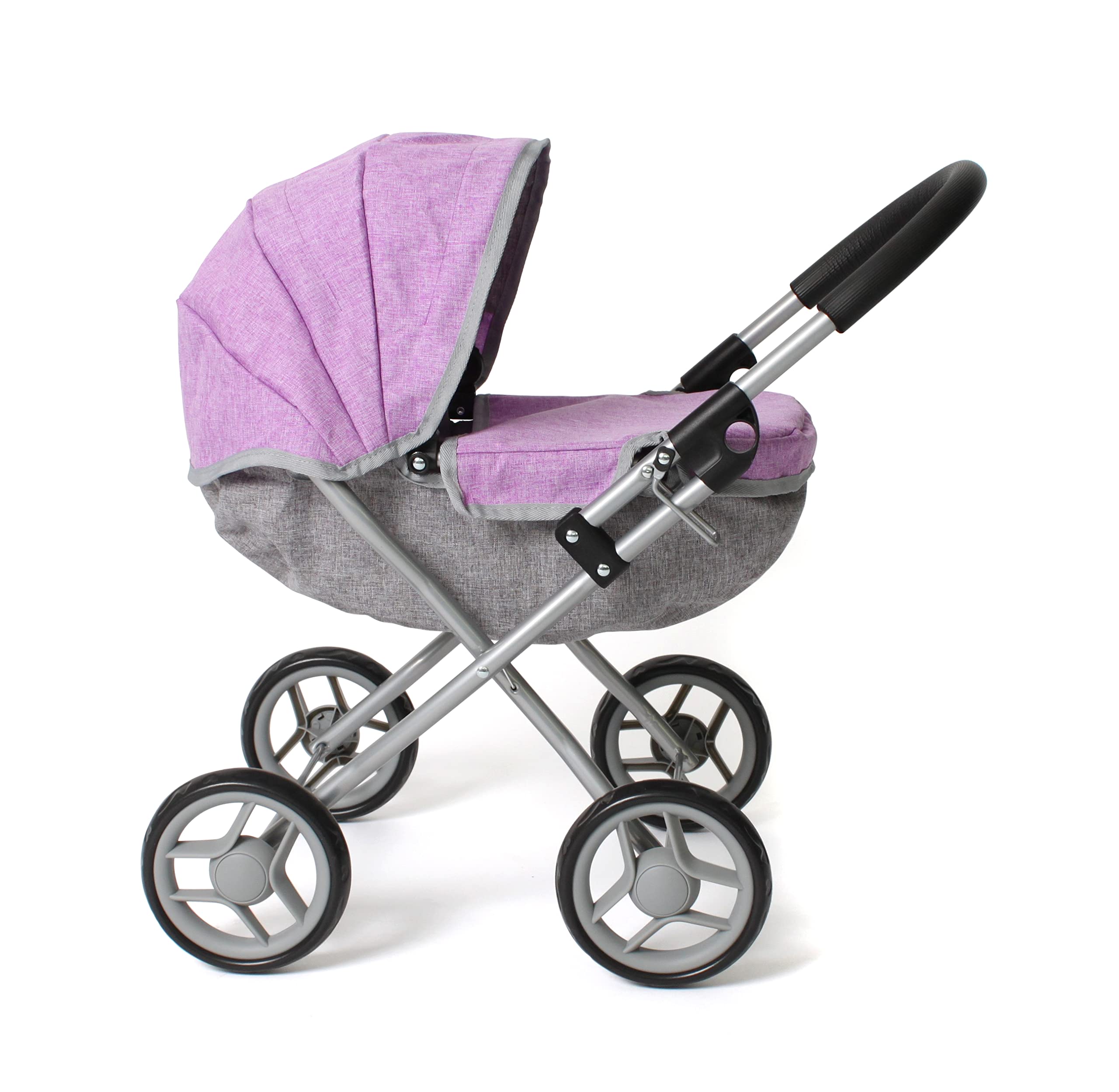 Bayer Chic 2000 Puppenwagen Lilli, Kleiner Puppenwagen für die jüngsten Puppenmuttis, Melange Lila, 550-69