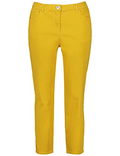 Samoon Damen Coloured Jeans Betty Jeans Hose Freizeit verkürzt 7/8 Jeans unifarben 7/8 Länge African Sun 48