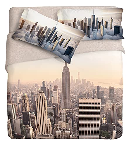 Fine-Art Bettwäsche-Set für Doppelbett, Motiv: City