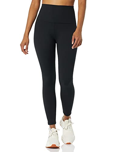 Core 10 Damen Bequeme Crop-Yoga-Leggings mit 7/8-Länge und hoher Taille, 61 cm, Schwarz, L