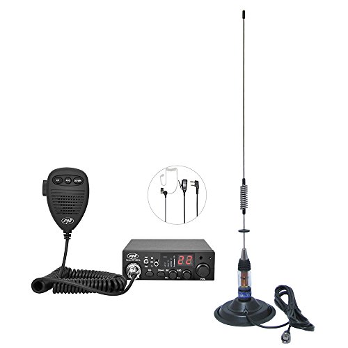 PNI CB-Funk-Kit CB Escort HP 8001L ASQ + CB-Antenne ML70, Zigarettenanzünderstecker und Kopfhörer HS81L im Lieferumfang enthalten