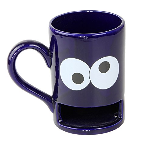 Donkey Products - Mug Monster Keks-Becher | Lustige blaue Tasse mit praktischem Keksfach für krümelnde Monster