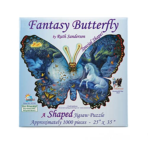 Fantasy-Schmetterling (Konturenpuzzle): Fantasy Butterfly