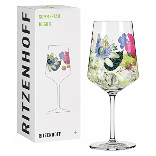 RITZENHOFF 2931010 Aperitifglas 500 ml – Serie Sommertau – Motiv Nr. 10 mit buntem Stillleben – Made in Germany