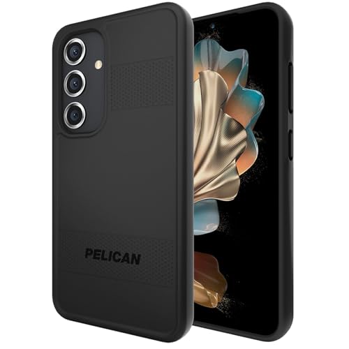 Pelican Protector – Samsung Galaxy S24 Hülle [6,1 Zoll] [4,8 m MIL-STD Fallschutz] [kabelloses Laden] Handyhülle für Samsung Galaxy S24 – Schlanke, robuste Hülle mit Anti-Kratz-Technologie – Schwarz