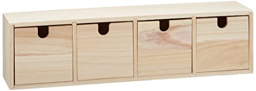 Artemio 14002155 Schubladenschrank, Holz, Beige, 44 x 10 x 15 cm