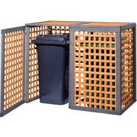 Holz Mülltonnenbox Kaprun für 2 x Mülltonnen 240 Liter erweiterbar