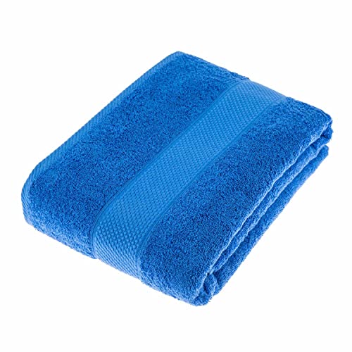 Homescapes Flauschiges Premium Frottee Badetuch ca. 100 x 150 cm aus 100% Reiner Baumwolle, blau