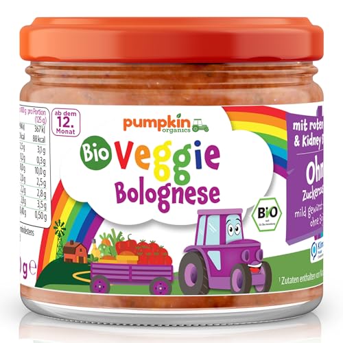Pumpkin Organics Pasta Sauce - Veggie Bolognese, 250g (12er Pack)