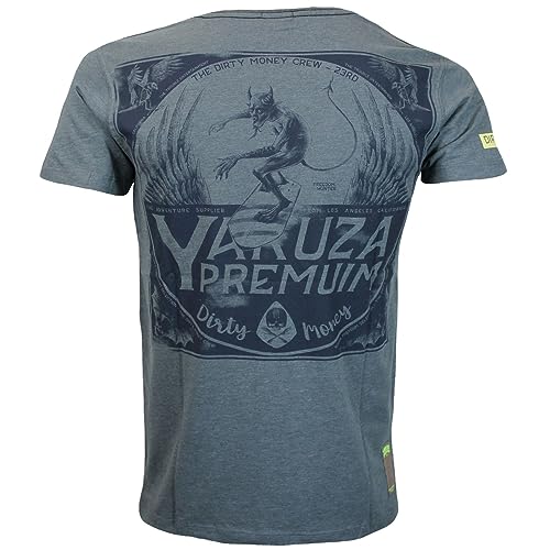 Yakuza Premium Herren T-Shirt 3512 blaugrau XL